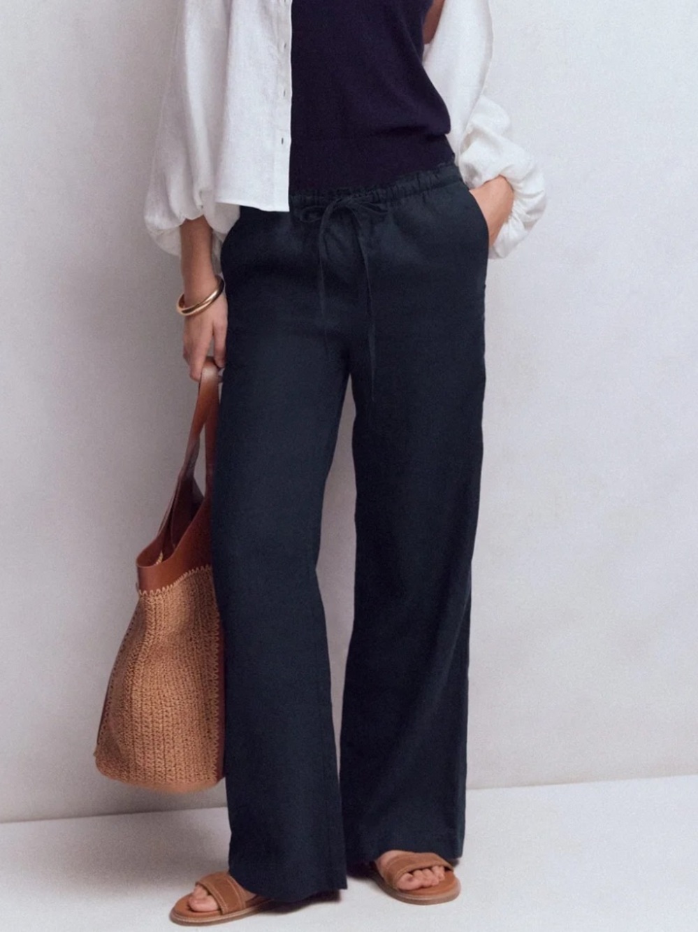 Boden Islington linen pants sz 16 18 long